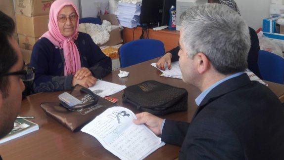 İlçe Milli Eğitim Müdürümüz Mehmet BİLÜ, okuma yazma kurslarımızı ziyaret etti