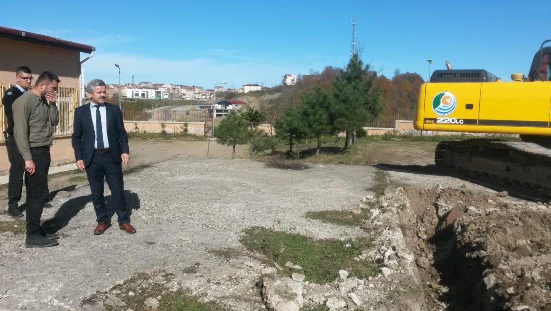 Gürgentepe Belediyemiz Öncülüğünde Spor Tesisi Çalışmaları Şehit Ahmet Yaşar Anadolu Lisesinde Başladı