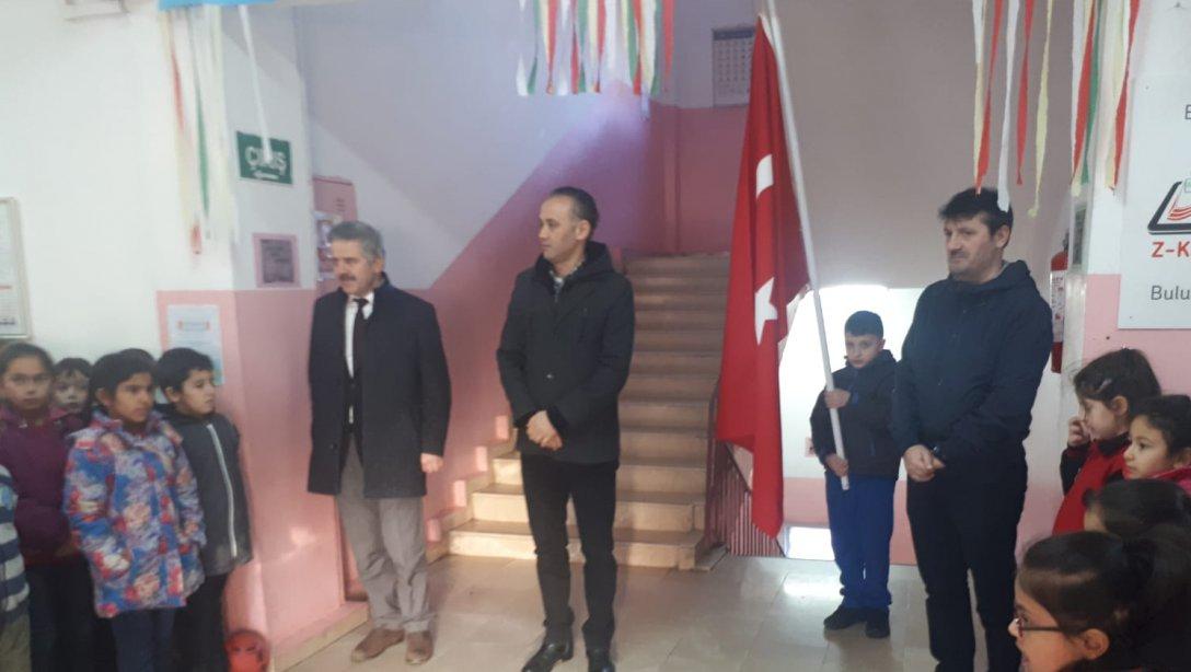 İlçe Milli Eğitim Müdürümüz Sayın Mehmet BİLÜ ve Şube Müdürümüz Sayın Özcan TÜRKYILMAZ İkinci Dönem Açılışını Atatürk Okulumuzda Gerçekleştirdiler