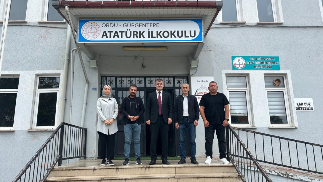 Atatürk İlkokulu ve Halk Eğitim Merkezini ziyaret edildi.